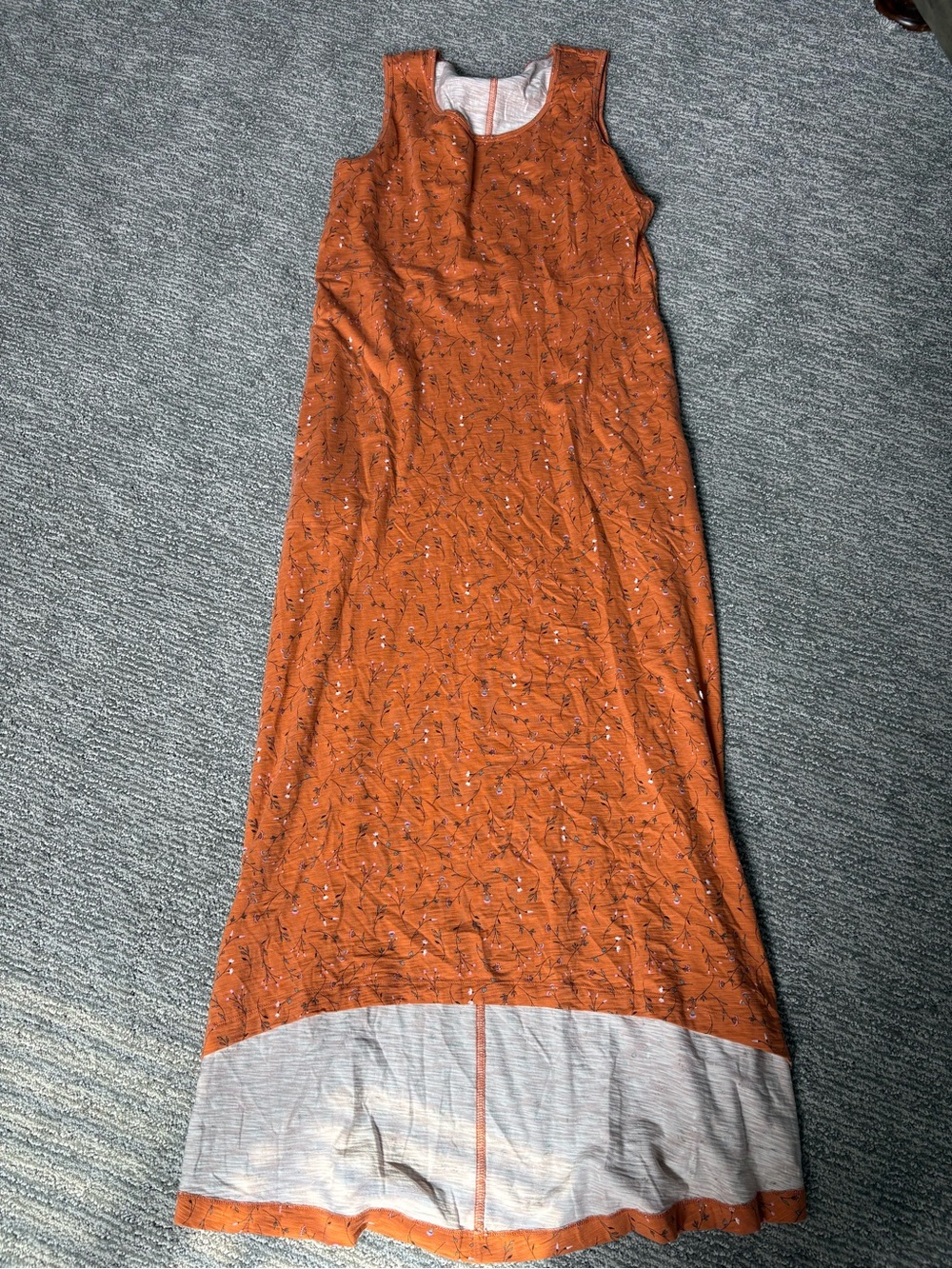 Duluth Trading Co Burnt Orange Floral Maxi Dress - Picture 8 of 8